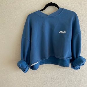Distressed Fila Sweatshirt